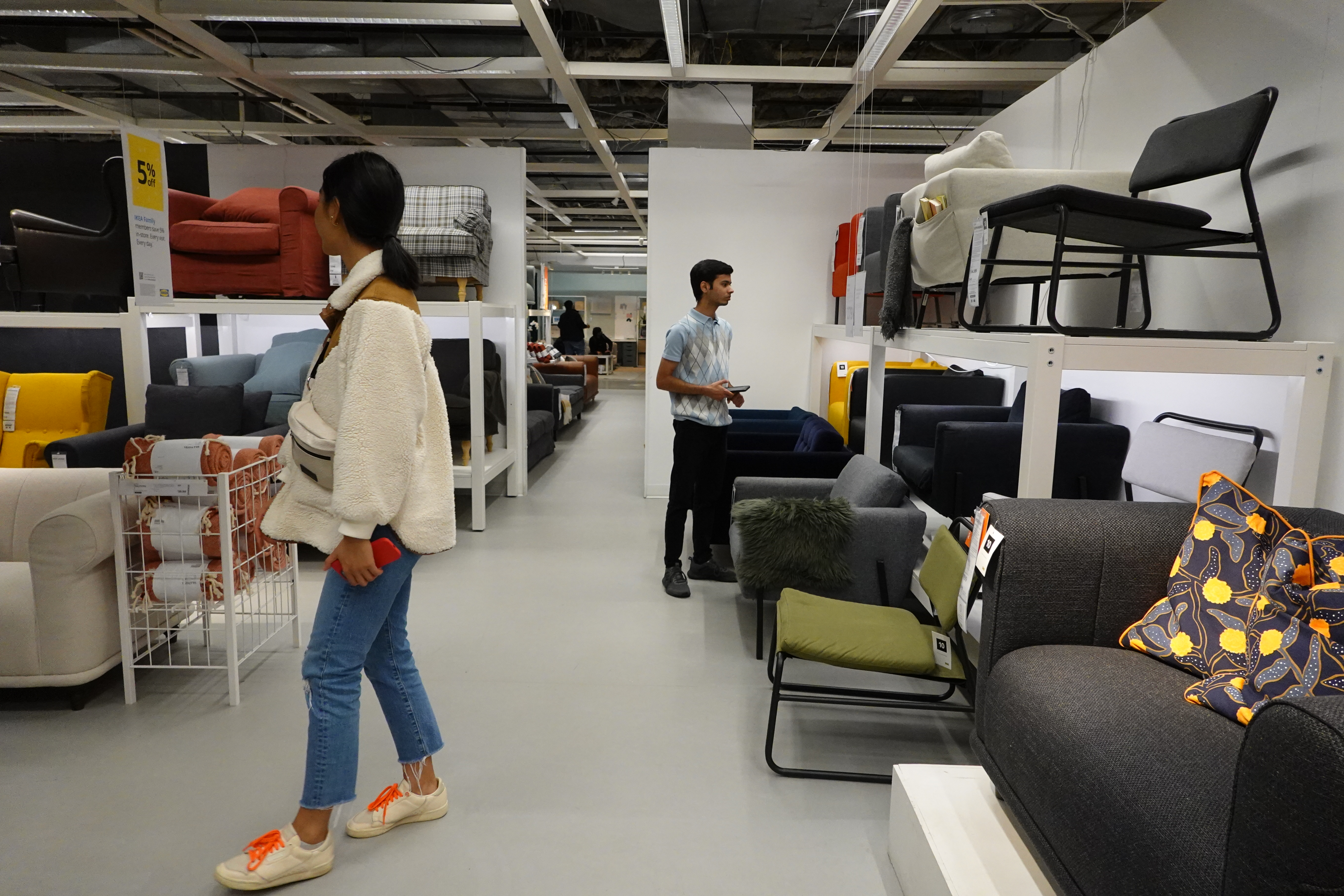 MBS students walking around IKEA