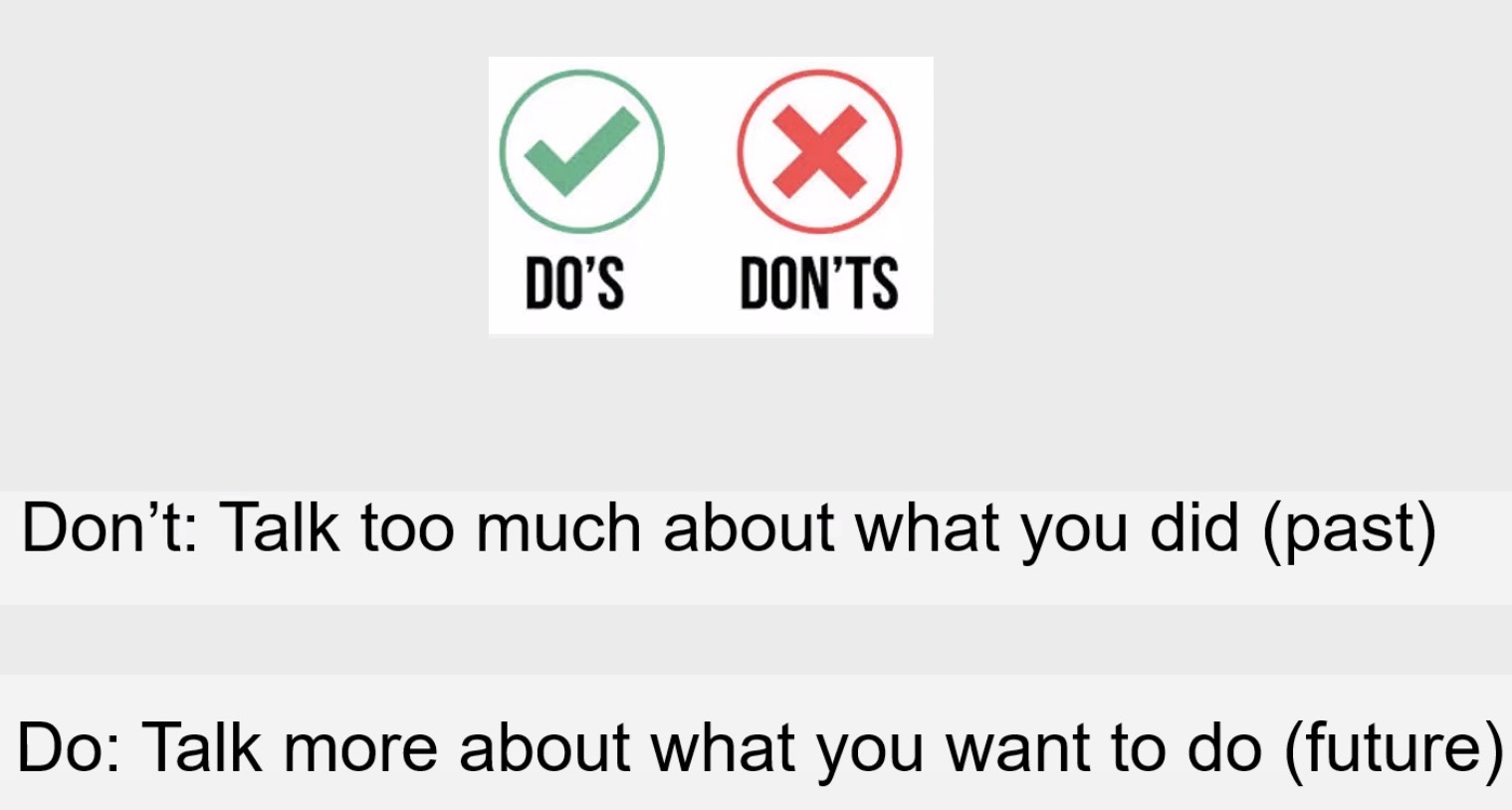 graphic: do's (green light) and don'ts (red light)