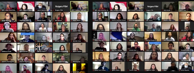 Orientation students on Zoom