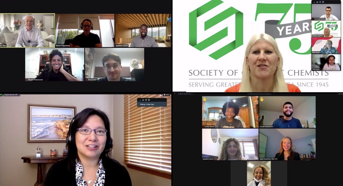 photo collage of headshots of experts leading virtual breakout sessions from home settings