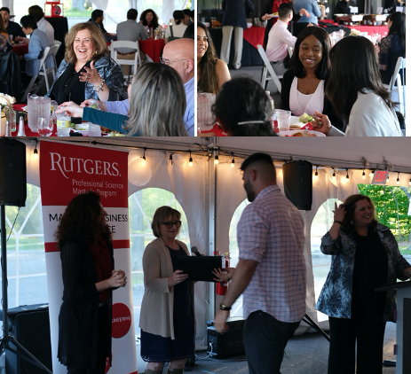 photo collage from the evening dinner and inside graduation ceremony