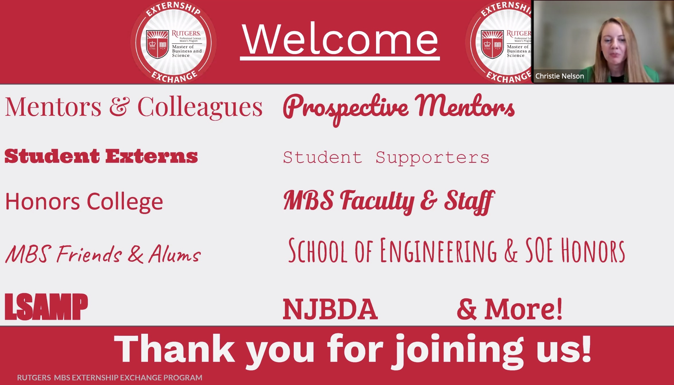 Welcome slide