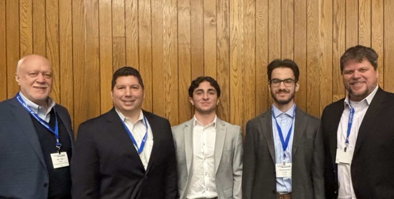 five people dressed professionally