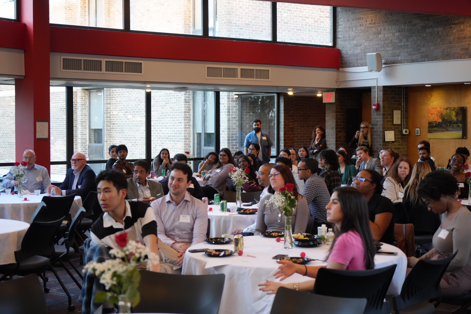 group of students sitting at table