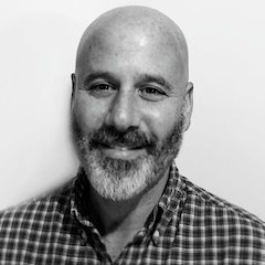 black and white image of instructor