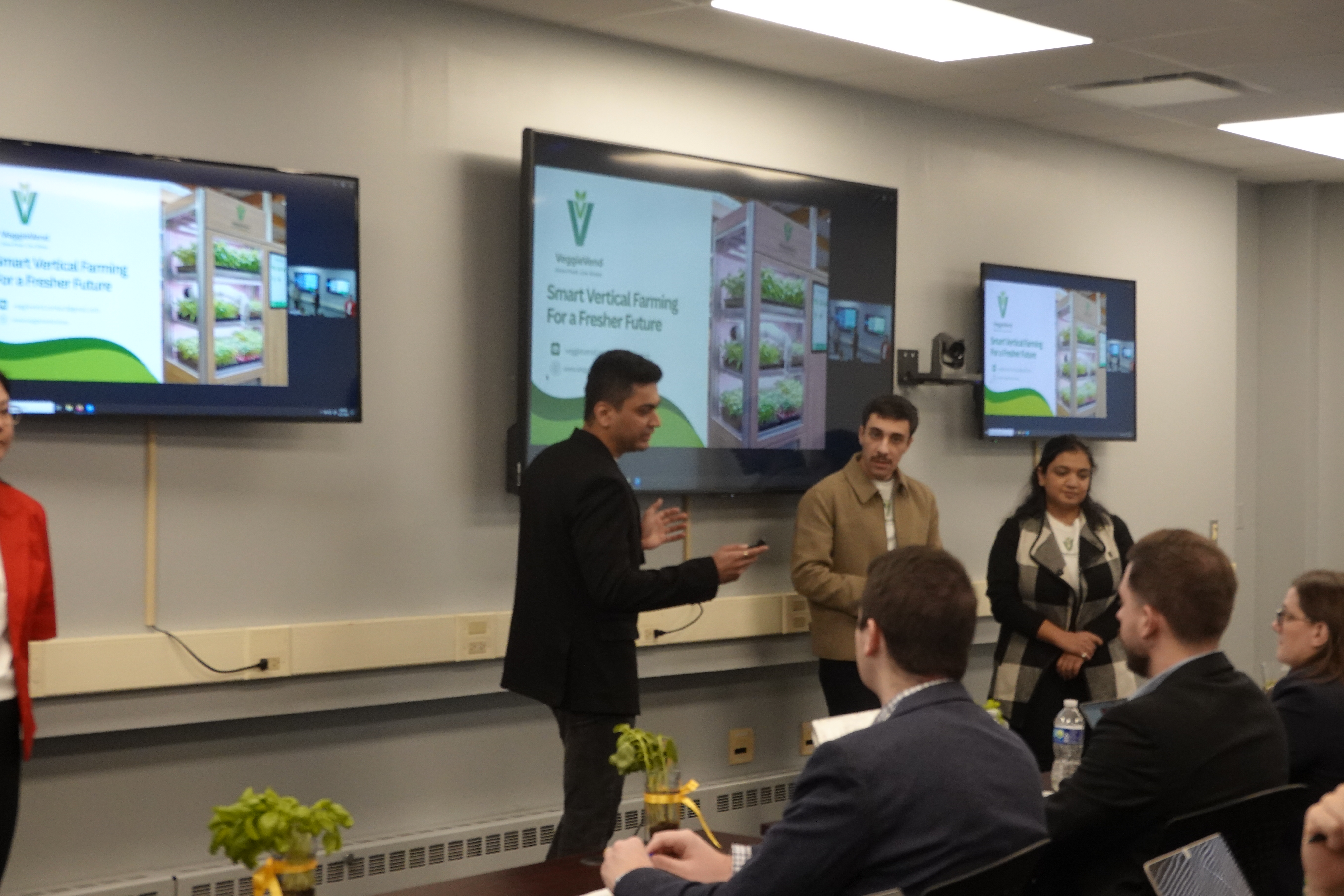 students presenting