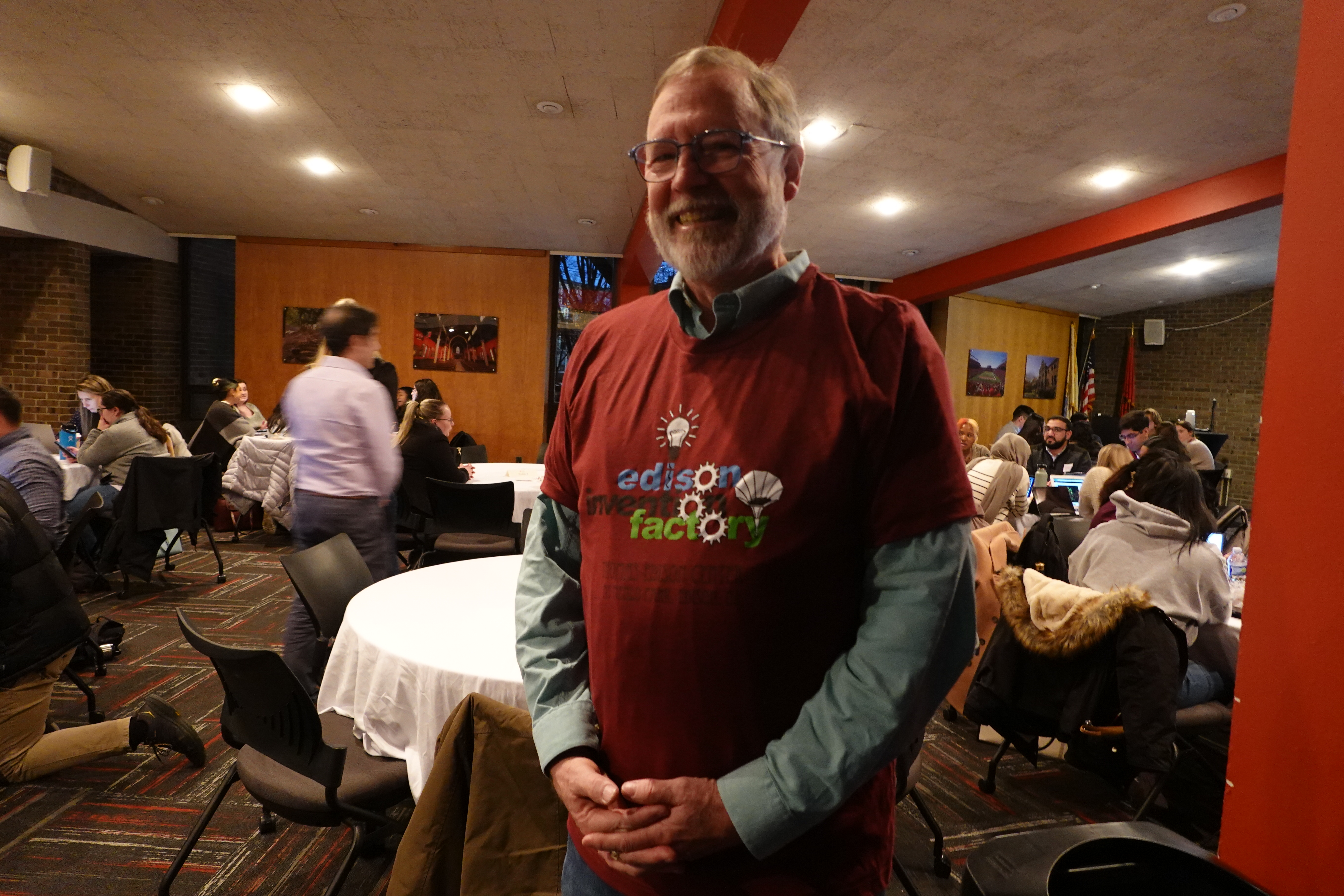 man wearing tshirt from Thomas Edison Park