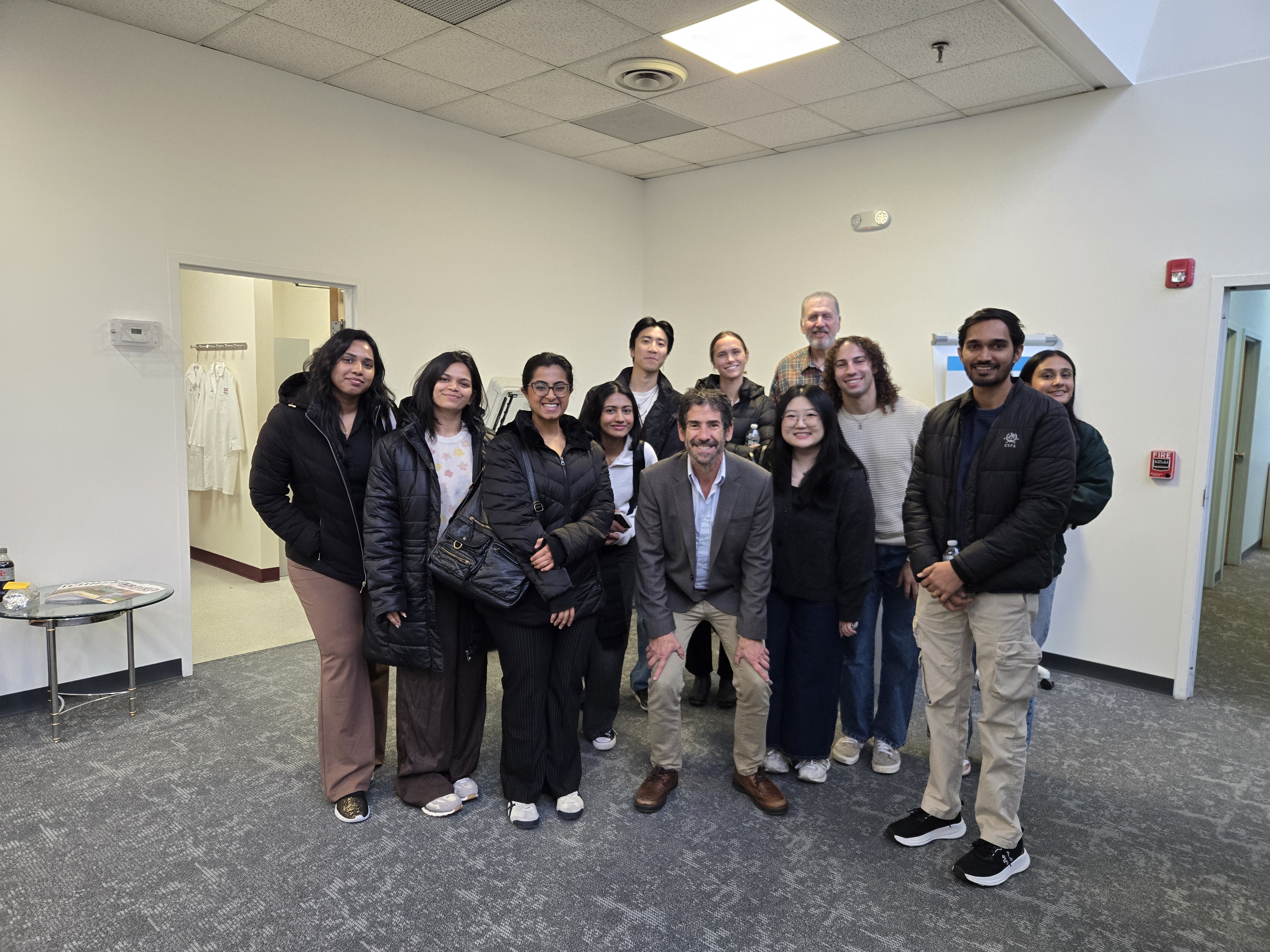 Group photo in a building
