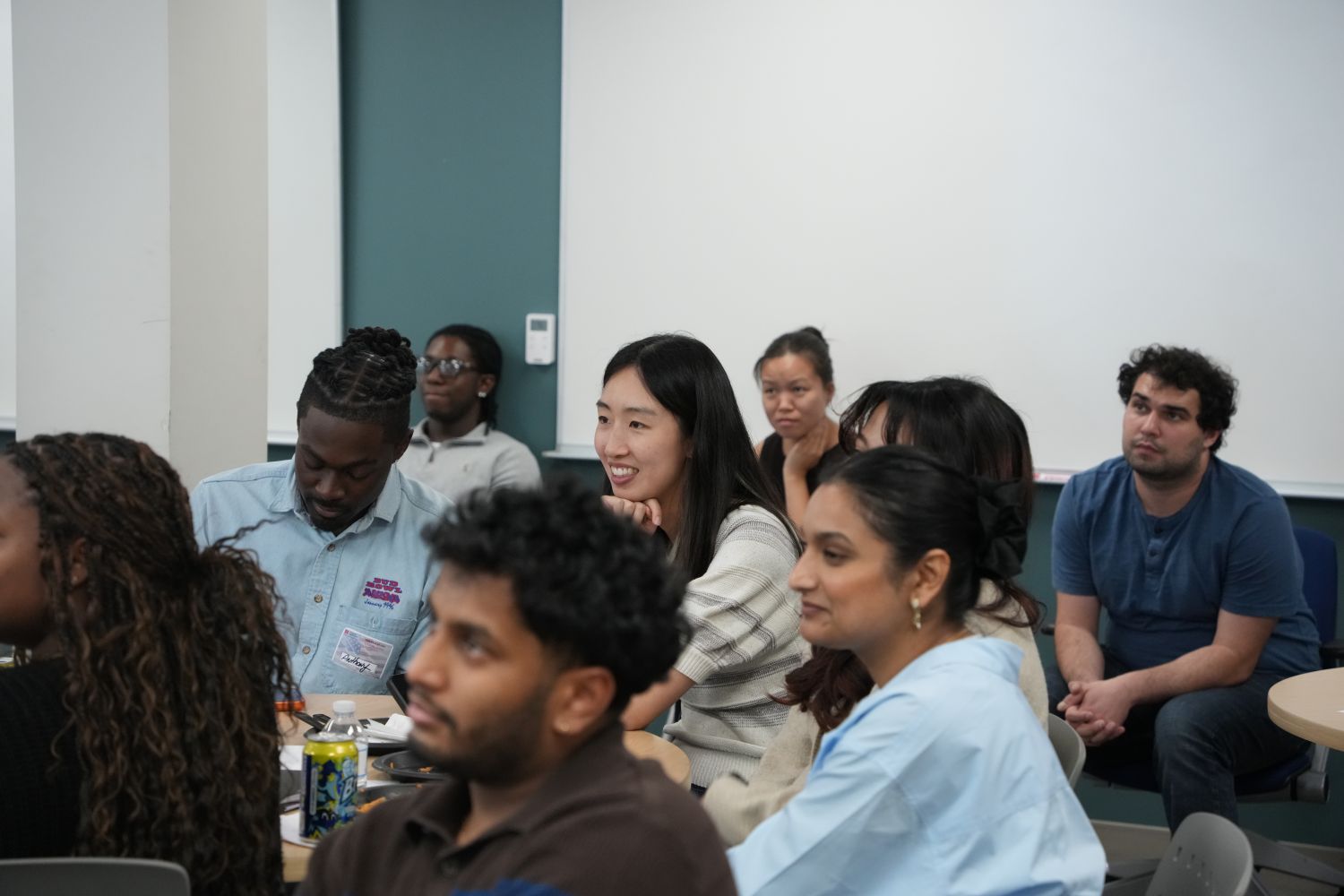 Students attending a class