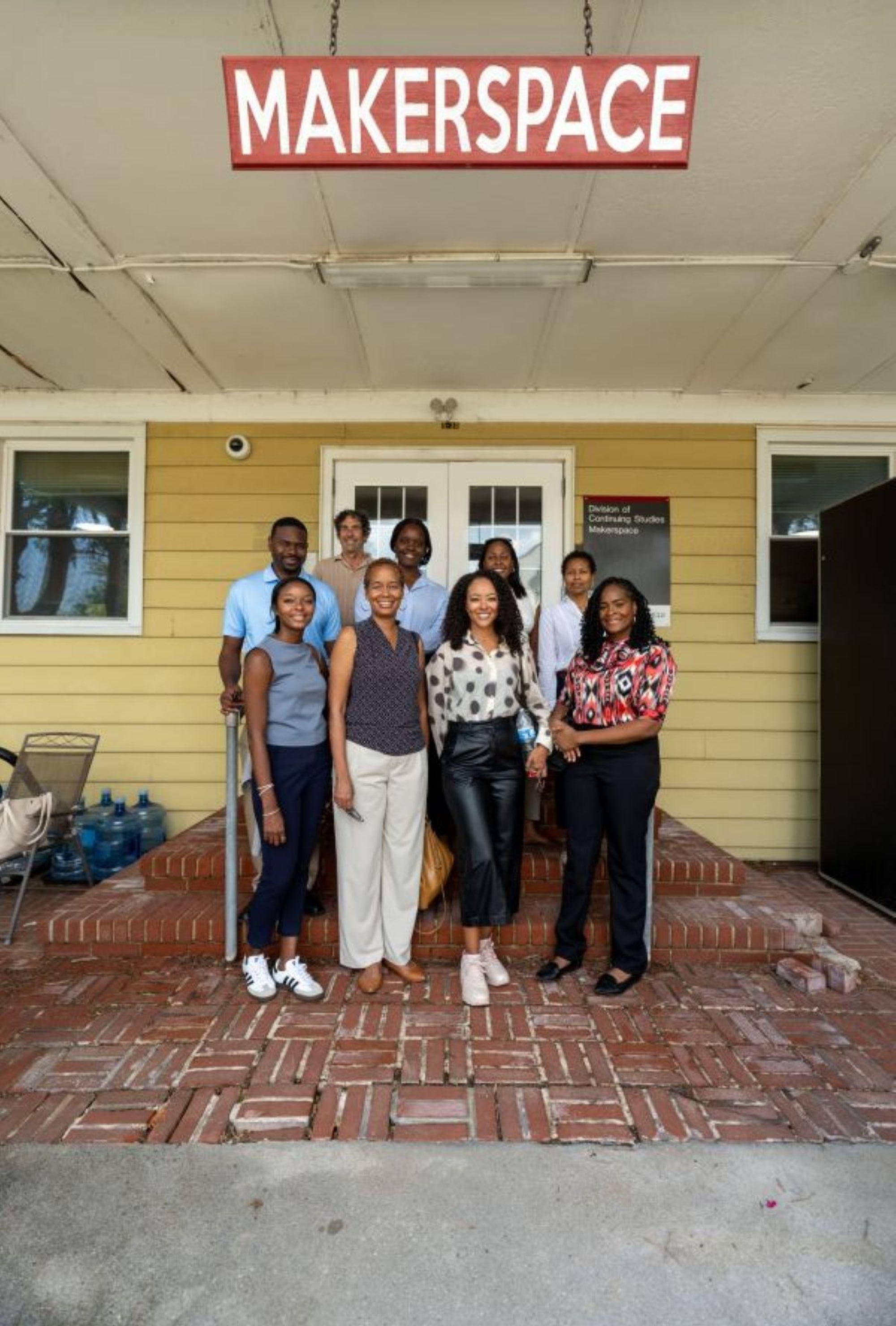 A group of people posing for the camera