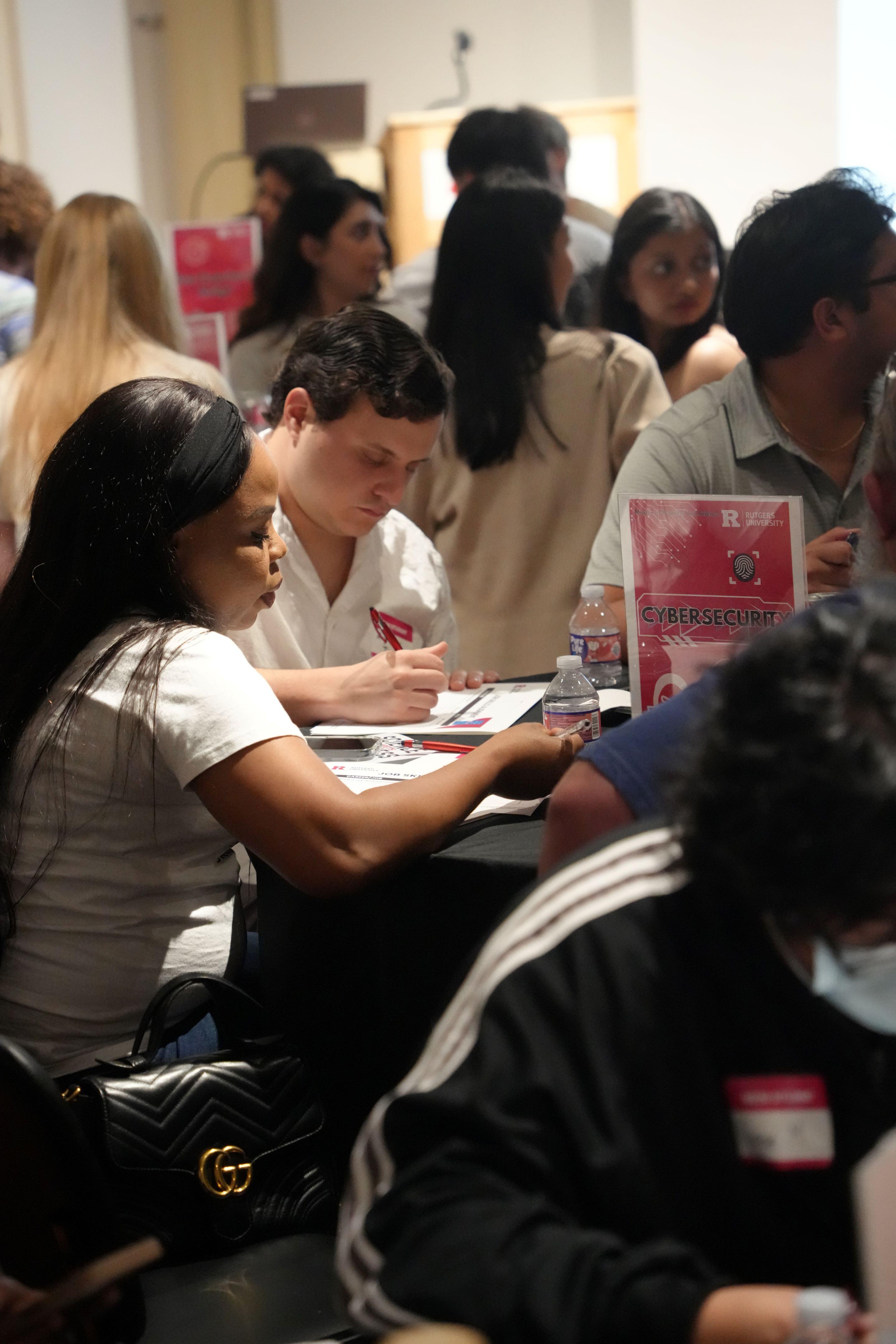 students writing