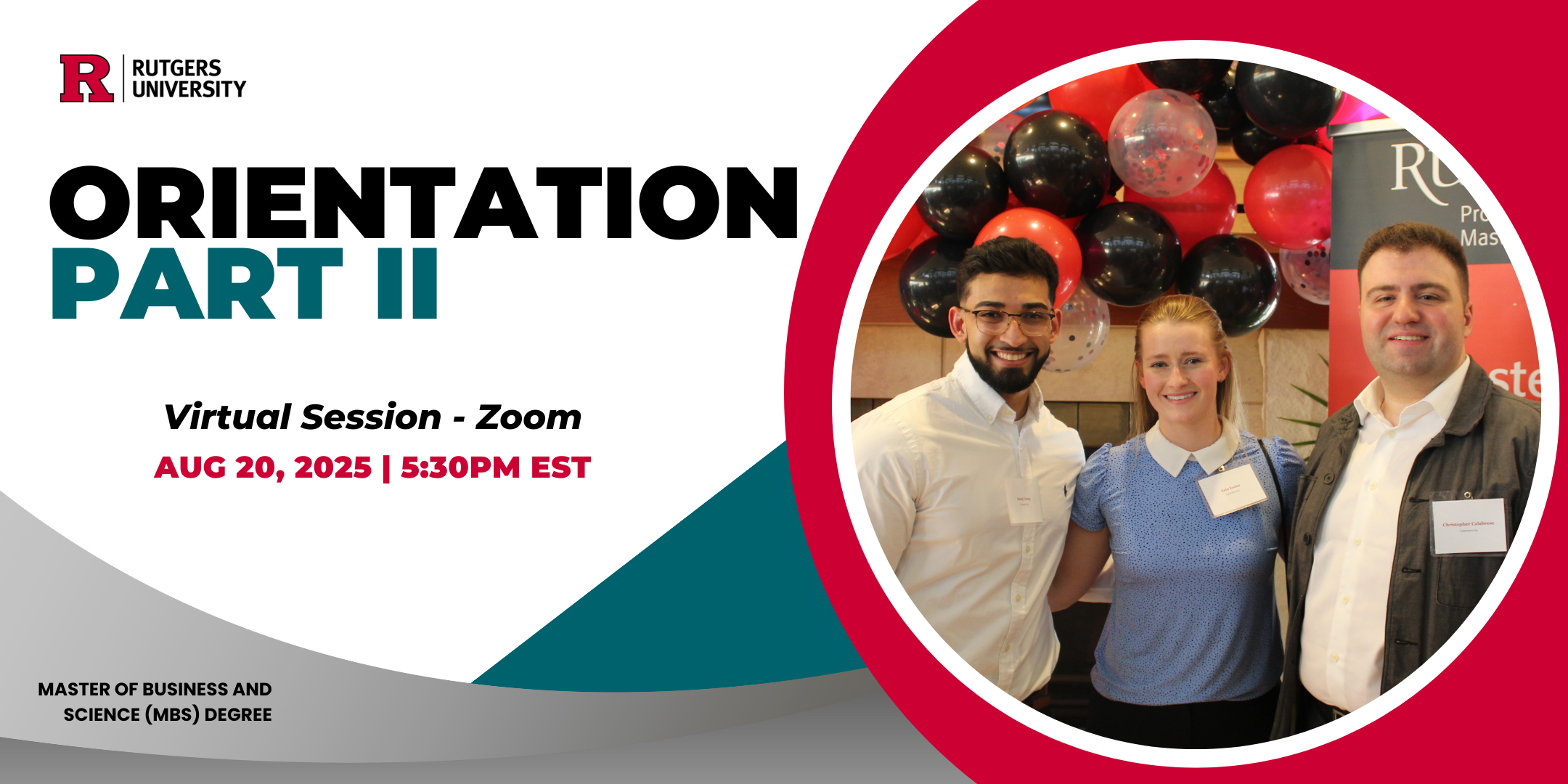 orientation part II Virtual Session - Zoom Aug 20, 2025 5:30 pm
