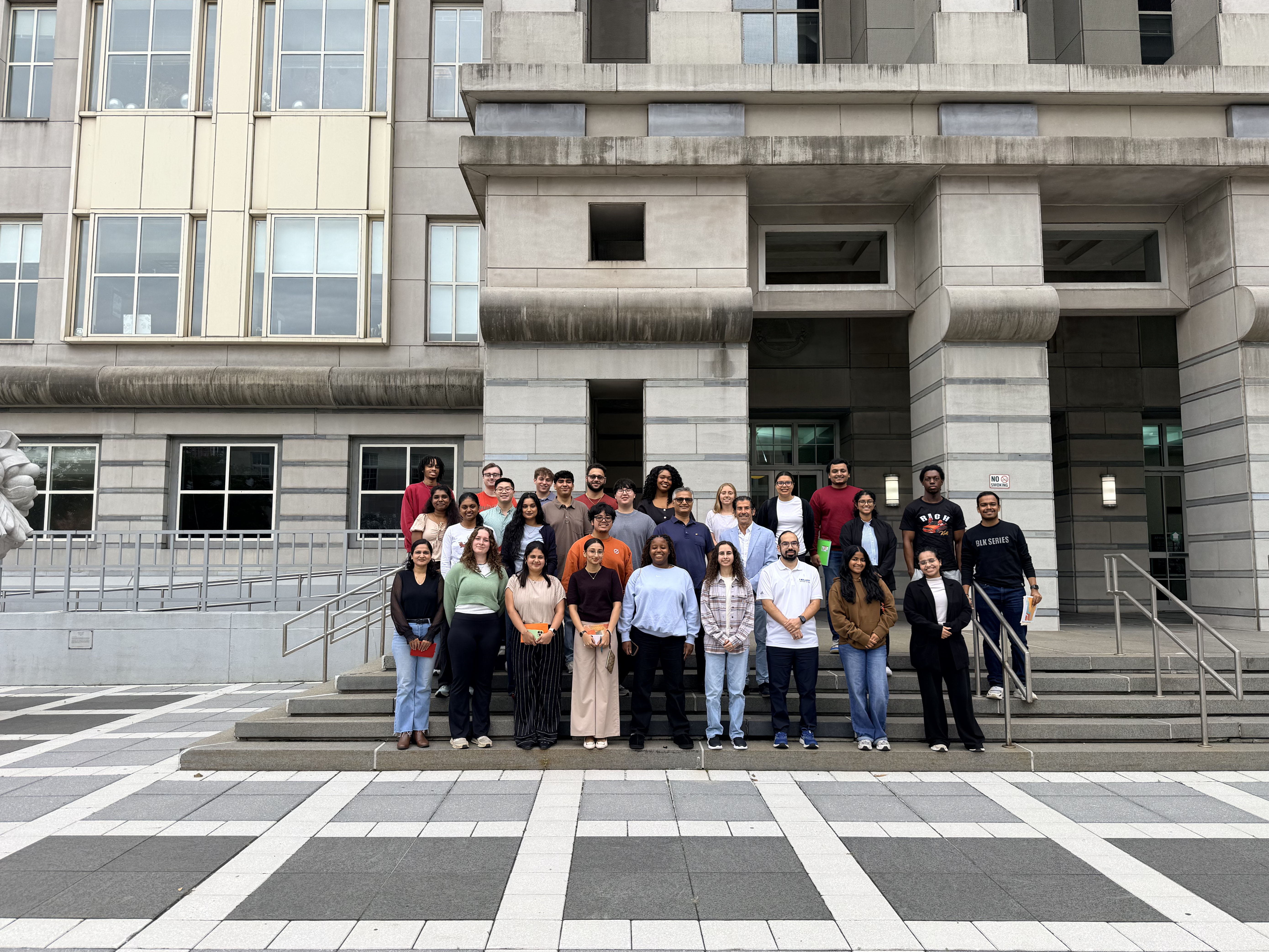 A group of students for a field visit