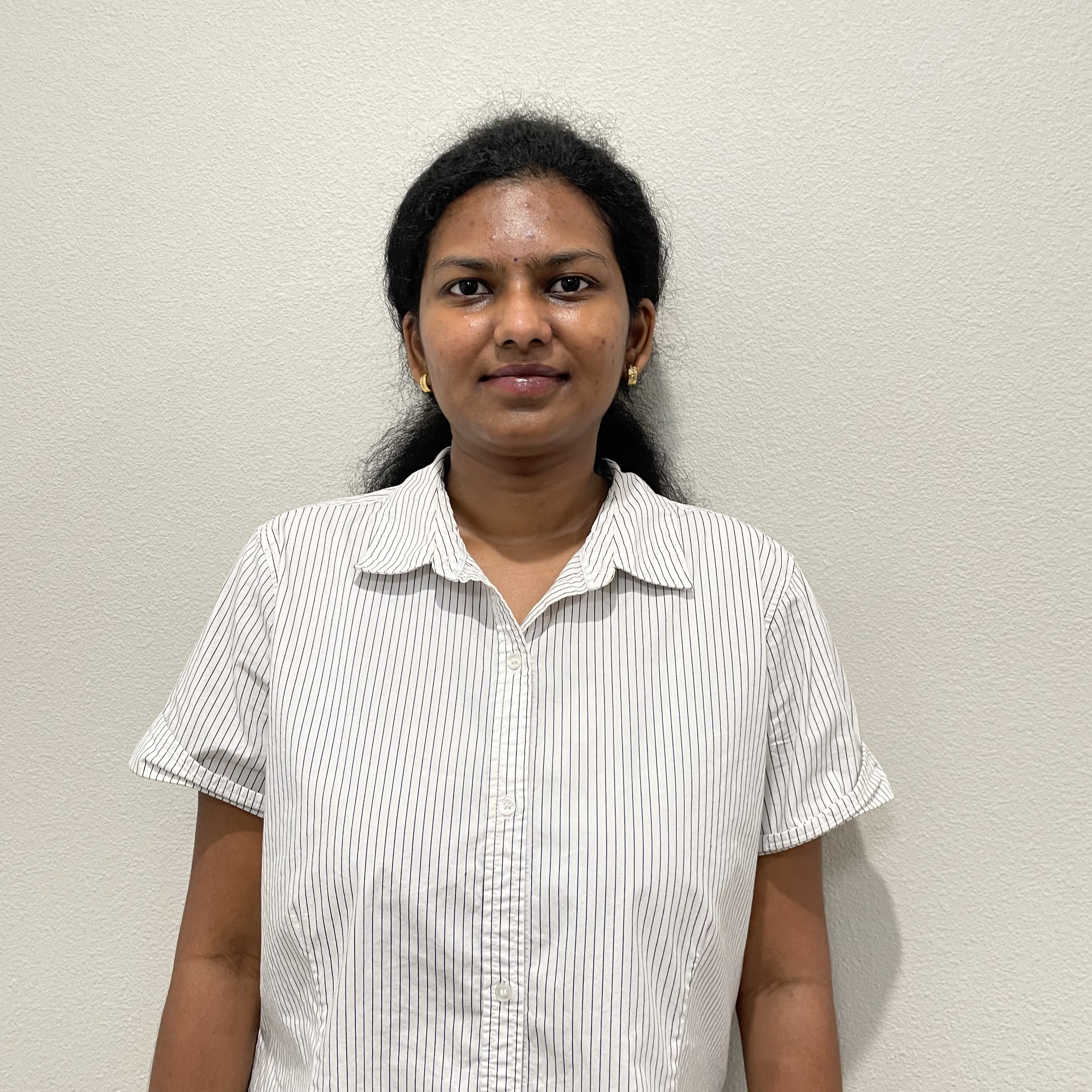 woman against white background