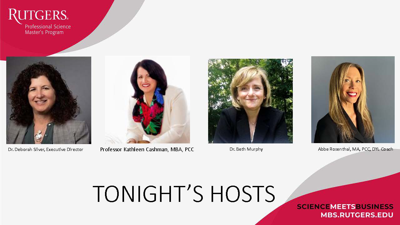 Graphic from presentation with photos of four presenters. 