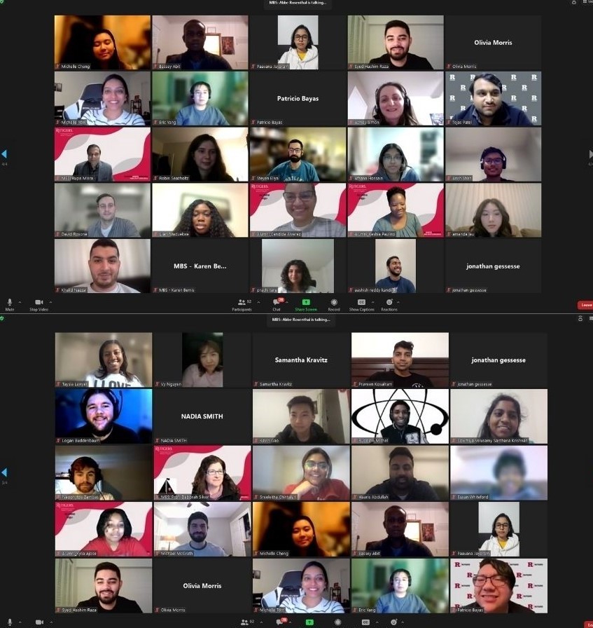 Screenshot of Zoom attendees
