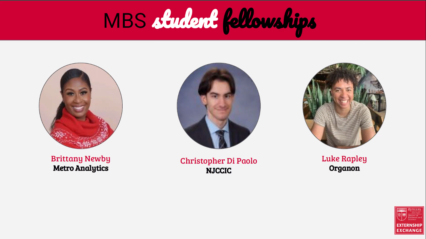 student fellowship slide with photos of students
