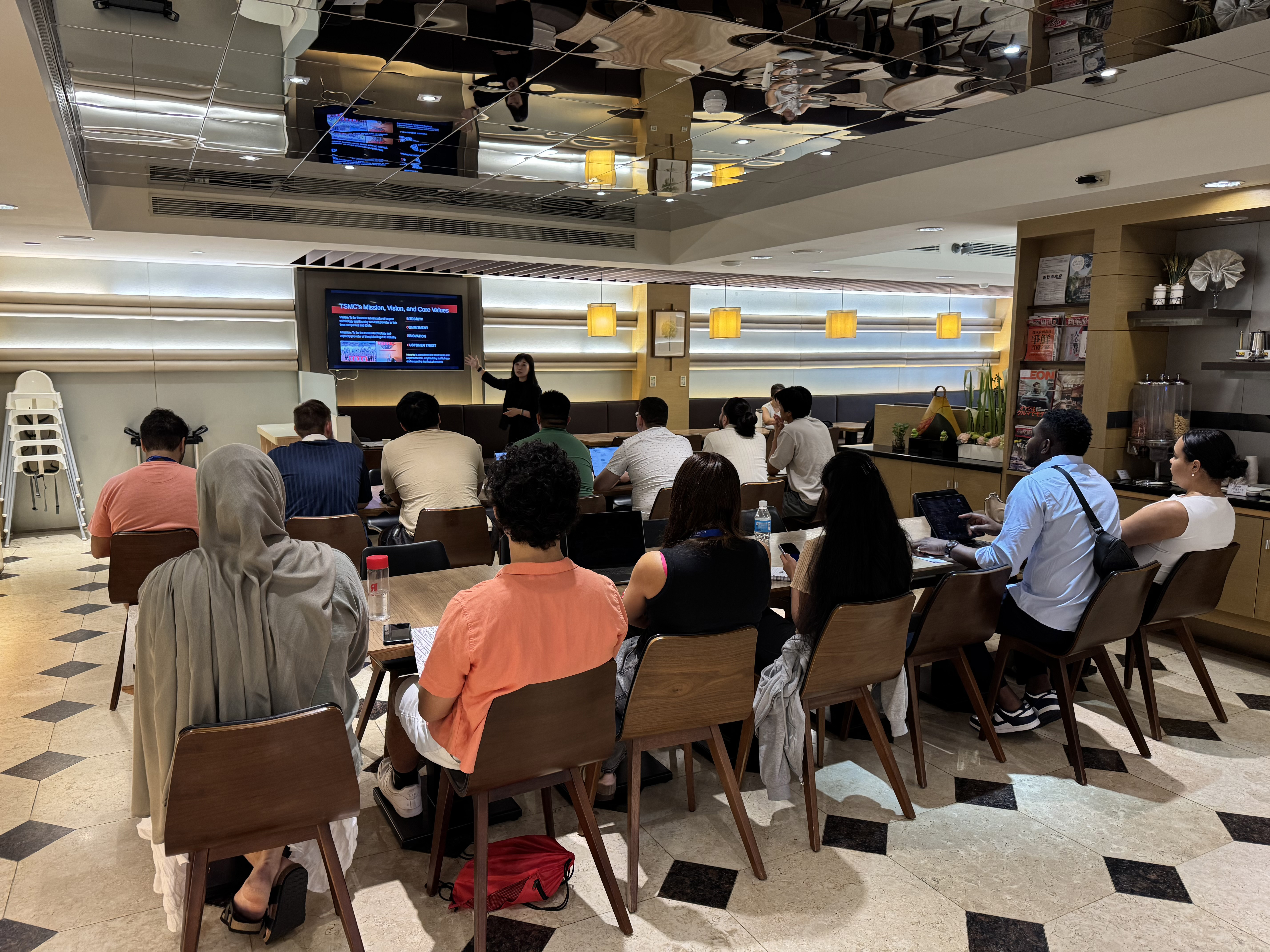 students watching a presentation