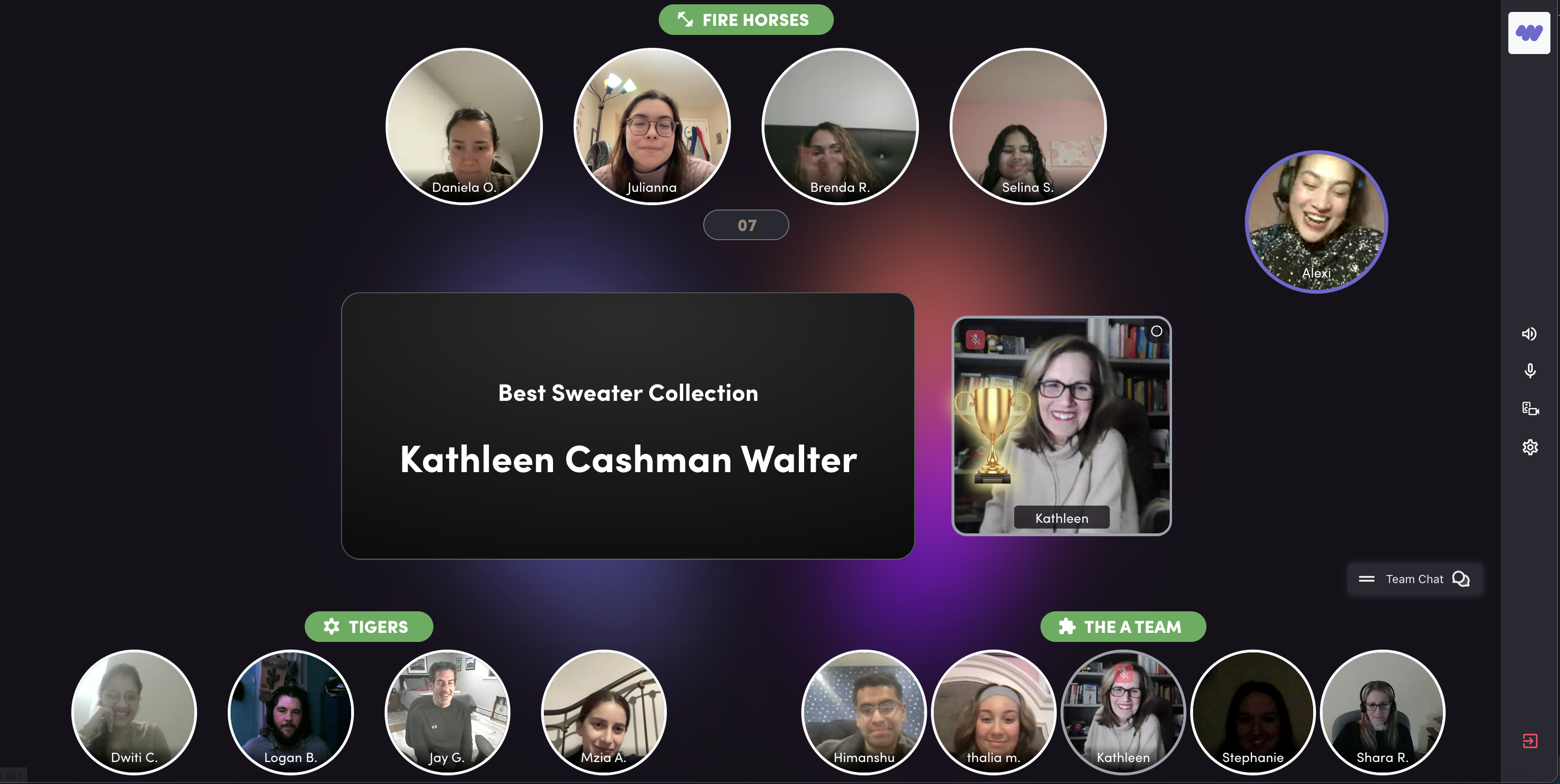 screenshot of holiday party