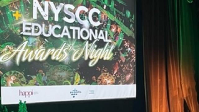 NYSCC Educational Awards night opening slide