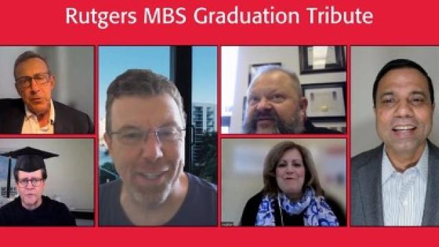 MBS faculty and staff congratulating students