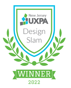 Image of badge for UXPA/NJ 2022 Design Slam Winner