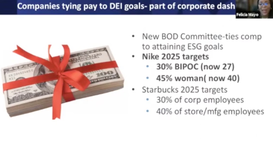 image showing compensation goals for DEI