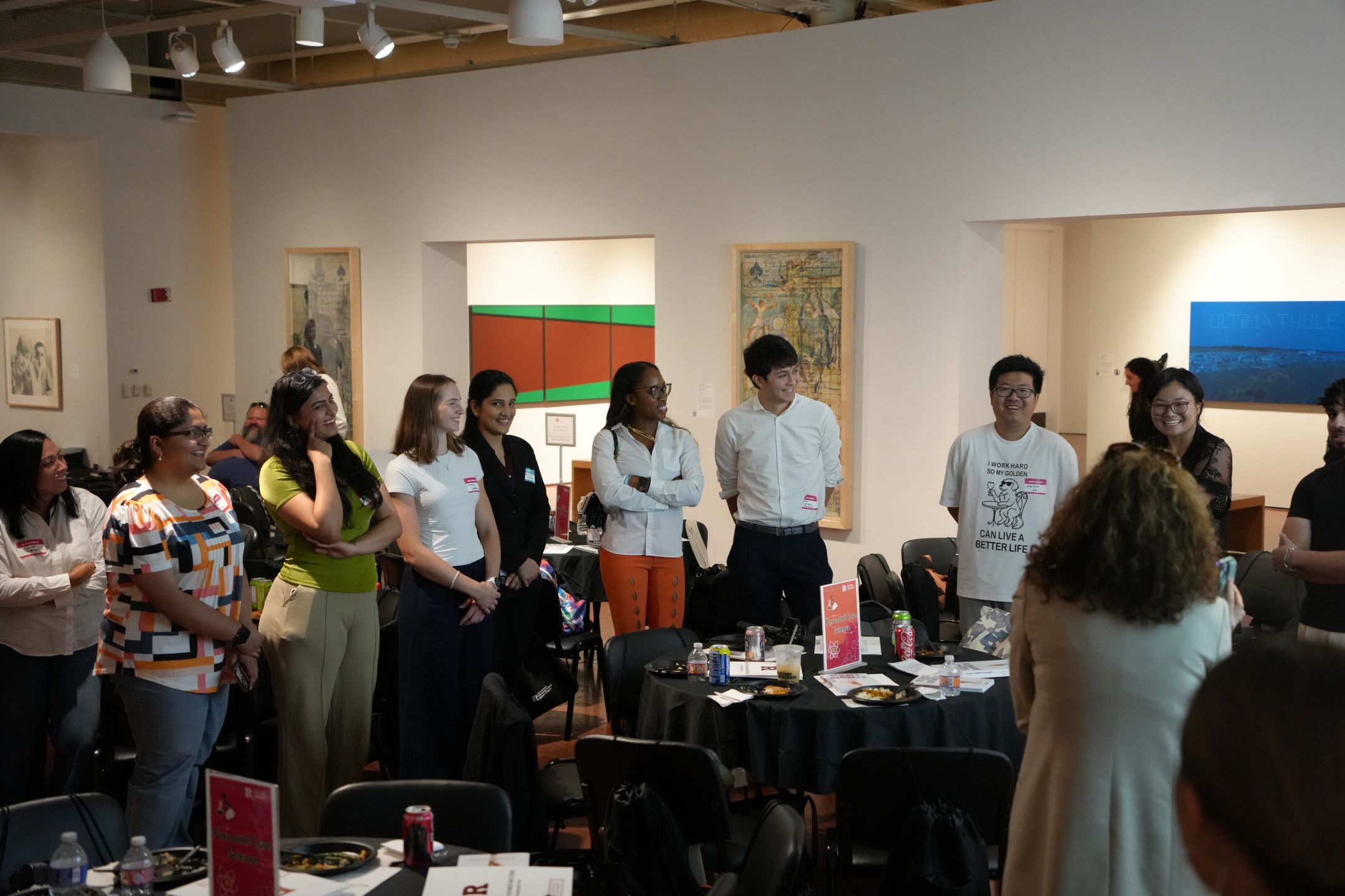 group standing in circle