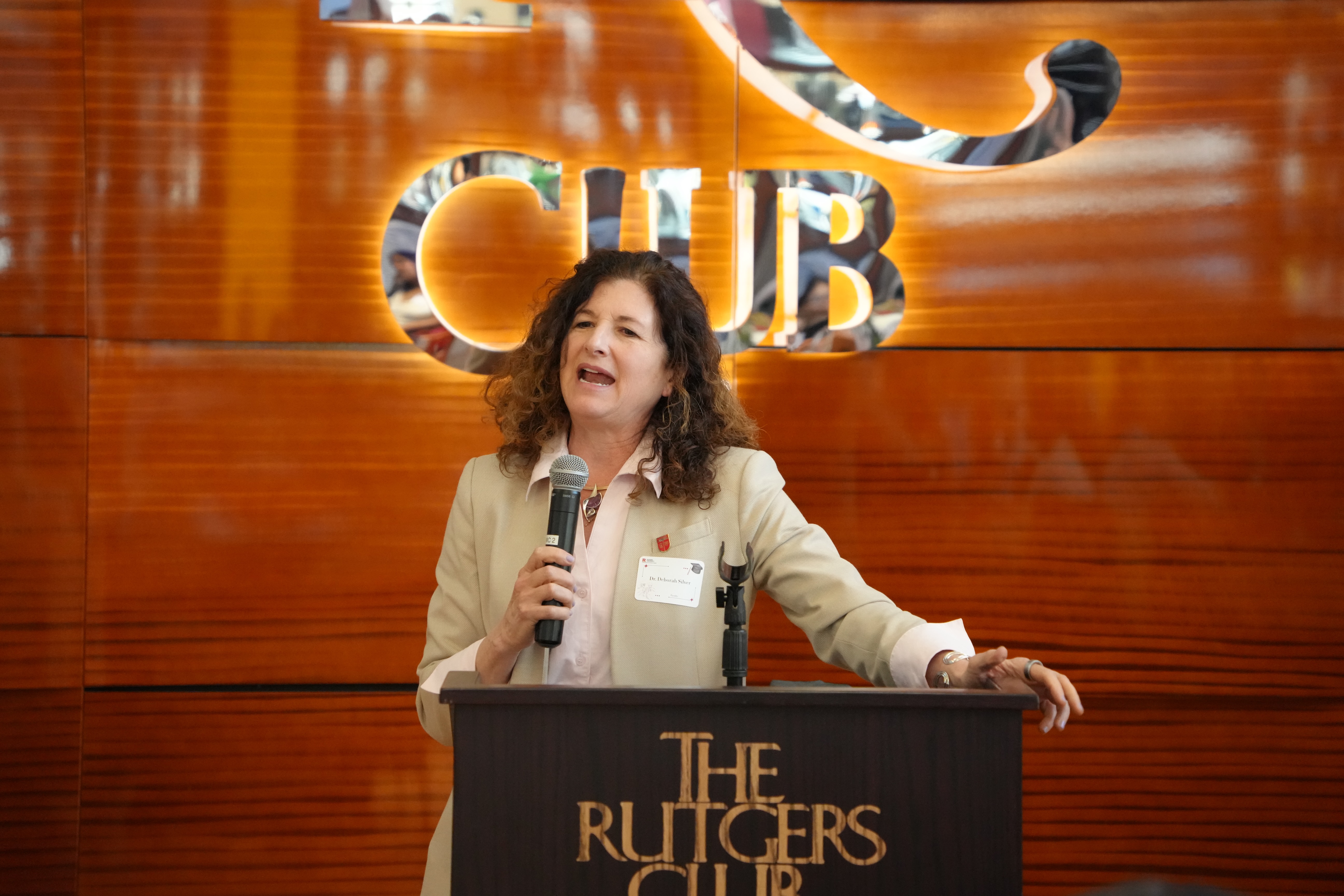 woman at podium
