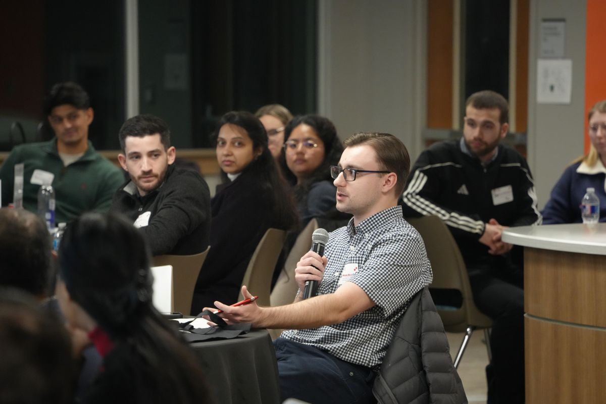 A student speaking about his experience