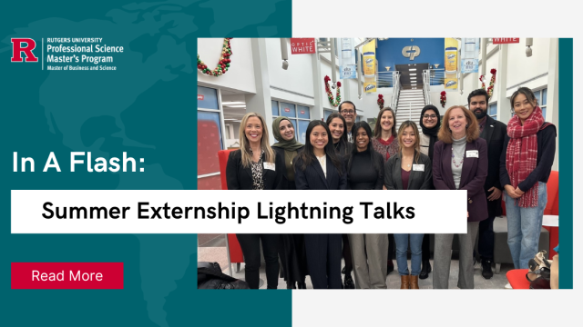graphic with title of blog post and photo of advisors and students