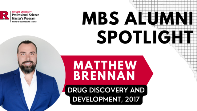 Graphic with title and photograph of featured alumni