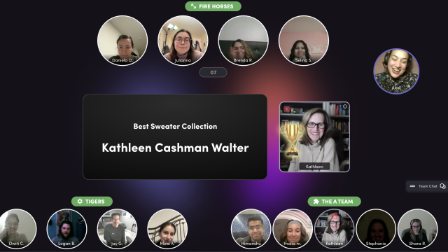 screenshot of holiday party