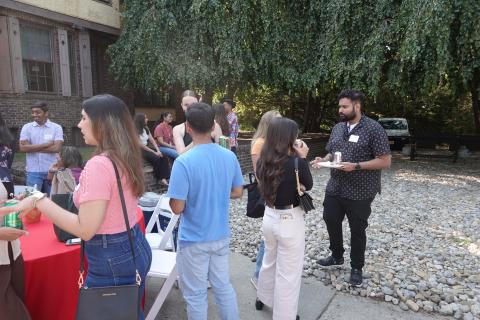 group standing outside