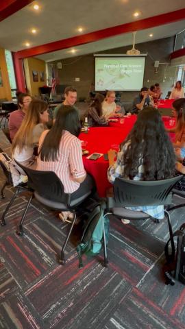 students sitting at table