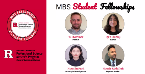 slide with images of mbs student fellowship recipients