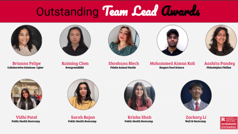 slide with outstanding team lead awards